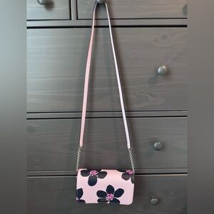Kate Spade Pink and Blue Floral Crossbody Bag
